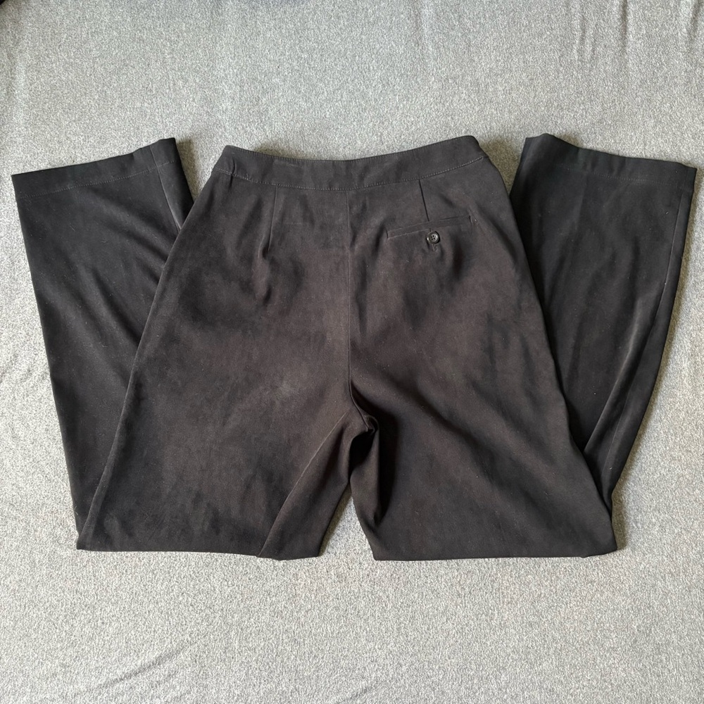 Vintage 90s Talbots Dress Pants Black Formal Wear Suede Feel Women's Size 10